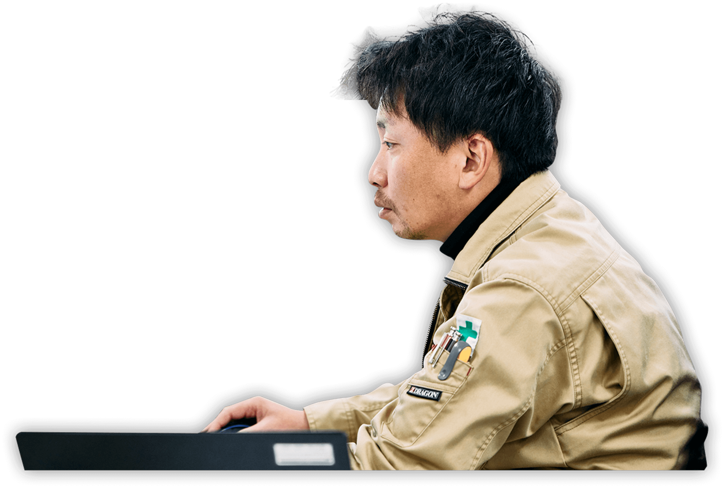 デスクワークをしている様子